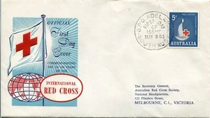 1963 Centenary of International Red Cross - Official Australian Red Cross FDC - Bild 1 von 3