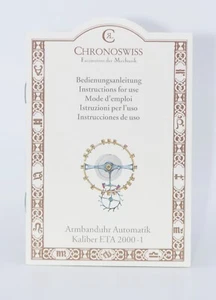 Chronoswiss Cal 2000-1 Booklet Manual - Picture 1 of 1