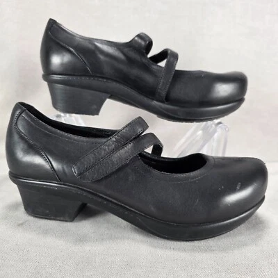 Abeo Mary Jane Shoes Women’s Size 7.5 Black Leather Block Heel - Image 1 of 4