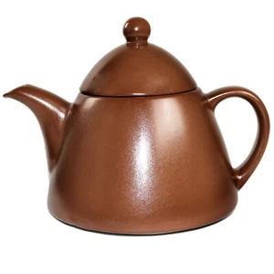 Teekanne 1 L Teetopf Tee Kaffee Kanne Krug Teekrug -  braune Keramik Steinzeug - Bild 1 von 5