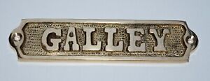 Vintage Nautical Brass Engraved Galley Tag Door Sign Wall Decor Collective Item
