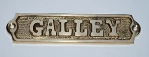 Vintage Nautical Brass Engraved Galley Tag Door Sign Wall Decor Collective Item - Picture 1 of 3