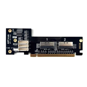 ADT-Link F36B PCIex16 to Quadx4 Bifurcation Adapter Riser Card PCI-Ex16 to x8 x8 - Picture 1 of 4