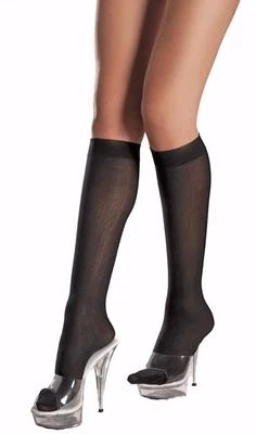 Knee Highs Stockings Hosiery Black White or Red School Girl Costume K01 - Image 1 of 2