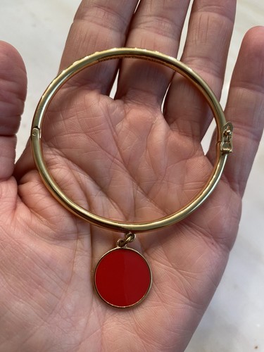 RARO Braccialetto Rosso Kate Spade New York Dipinto The Town Oro & Rosa Caldo