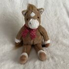 Bearington Collection Brown Horse Pony Sitty Ribbon Rodeo 16” Plush Stuffed Toy