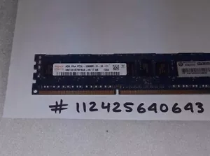 4GB DDR3 PC3L PC3L-10600R 1333 10600R SINGLE RANK RDIMM 240pin RAM 1RX4 512X4 - Picture 1 of 1