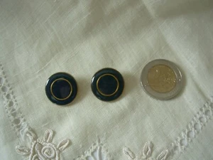 Boutons Anciens Métal Laqué Vert et doré lot de 2 (BOUT.78) - Bild 1 von 7