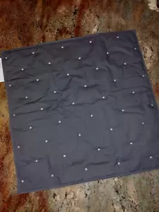 1 West Elm PB Kids Gray / Yellow Tack Stitched Quilted Tie Back Euro Sham 26" - Picture 1 of 9