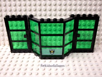 Lego City Pieces: Police Bay Window and 2 Doors Translucent Green - Image 1 of 3