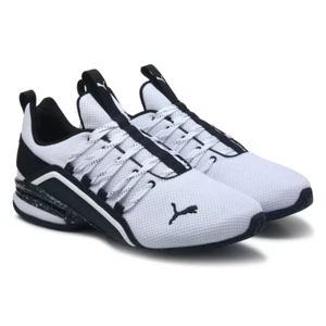 Puma Axelion Cyber City 310321-01 Sneaker Men White Black Low Top Training Shoes - Picture 1 of 36