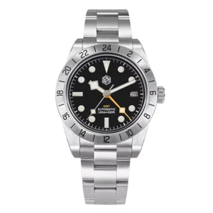 San Martin SN0054-G-E1/E2 GMT Men's Watch 39mm Japan NH34 Automatic 100M Sport - Picture 1 of 19