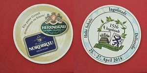 Herrnbräu-Nordbräu – gemeinsam feiern Brauerei Bierdeckel Coaster Beermat - Picture 1 of 1