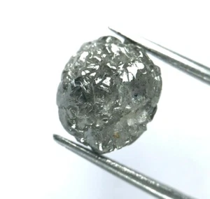 Big Rough Diamond 6.08tcw Silver Gray Sparkling Natural Spherical Ball For Gift - Bild 1 von 12