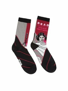 Princess Leia Star Wars Read Unisex Large Crew Sock Out of Print Galaxy Fashion - Picture 1 of 3