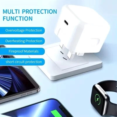 iPhone 17 16 15 14 13 Pro Max Fast 25W USB-C PD Plug Charger Adapter Cable - Image 1 of 4