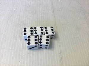 Arkham Horror Call Cthulhu Replacement 5 White 5/8 Dice Game Board Pieces - Picture 1 of 2