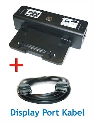 HP Profi Dockingstation HSTNN-I11X für HP EliteBook 8760w + DisplayPort Kabel - Bild 1 von 3