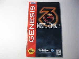 Mortal Kombat 3 Sega Genesis instruction manual only - Picture 1 of 2