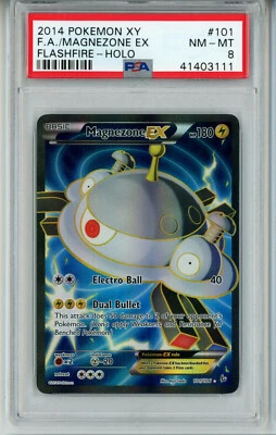 2014 POKEMON FLASHFIRE MAGNEZONE EX #101 FULL ART HOLO FOIL PSA 8 NM #41403111 - Image 1 of 2