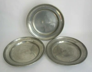 3x Teller Zinn 1866 1867 1870 A.M. Finsterer - Picture 1 of 7