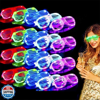 Paquete de 20 Gafas LED Favores de Fiesta Gafas Iluminadas, Brillan en la Oscuridad Fiesta Sup Foto 1 de 4