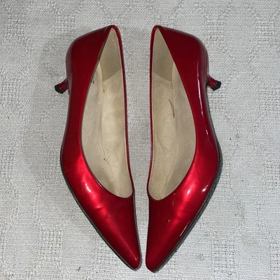 Stuart Weitzman Women’s Dressy Pumps Size 8 M Red Patent Leather Going Out Party - Image 1 of 4