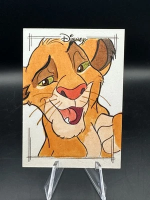 2025 Topps Chrome Disney Simba 1/1 Sketch Card Michael Munshaw - Image 1 of 2
