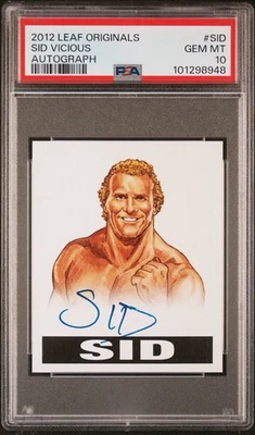 PSA 10 2012 Leaf Originals Wrestling Sycho Sid Vicious Vicious #SID Auto - Image 1 of 2