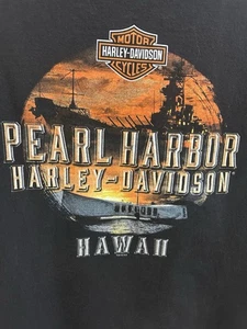 Harley Davidson Pearl Harbor Hawaii T-Shirt Short Sleeve Black 2XL - Picture 1 of 6