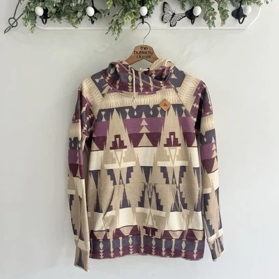Men's Burton DryRide Southwestern Print Multicolor LS Hoodie Size XS 153236 - Image 1 of 4