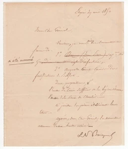 Louis Napoleon III Signed Letter 1850 / Autographed Bestowing Medal of Honor - Picture 1 of 1