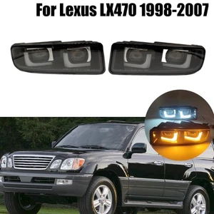 Pair LED Front Fog Lights Fog Lamp Daytime Running Light for Lexus LX470 1998-07 - Bild 1 von 10