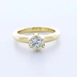 18K Gold Solitär Verlobungsring klassisch 1,15 ct rund Lab-gezüchtet Diamant H VS1 - Bild 1 von 5