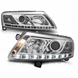 Juego de faros LED en cromo para Audi A6 C6 4F 2004-2007 - Imagen 1 de 2