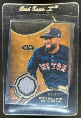 2019 Topps Tier One Jackie Bradley Jr. Jersey #302/375 Red Sox - Image 1 of 2