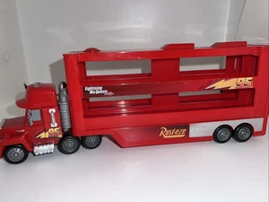 Disney Pixar Cars Mack Mini Racers Hauler Truck !!! EUC Holds 15 Mini Cars - Picture 1 of 8