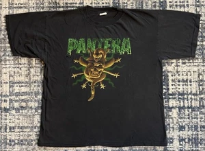 Vintage 90s Pantera Cowboys From Hell Rattlesnake T Shirt XL Metal Sepultura - Picture 1 of 12