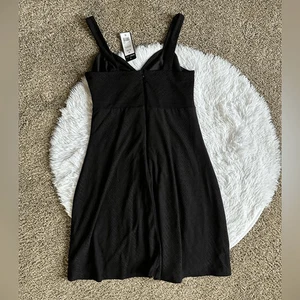 BCBG Paris Knit Eyelet Mini Dress Black New Womens Size Medium - Picture 1 of 9