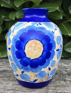 Unusual Art Deco Design Ceramic Vase Marked Leighton Studios England Reneè - Picture 1 of 6