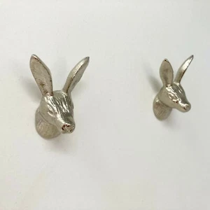 SILVER HARE DRAWER DOOR PULL KNOB Animal Handle Kitchen Cupboard Home - Picture 1 of 6