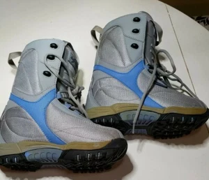 LAMAR Demon Women's Snowboard Skiing Boots Gray Blue Size 6 US 36.5 EUR - Picture 1 of 7