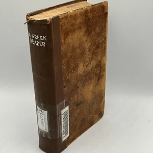 A  GREEK READER, LEATHER 1848 Frederic Jacobs  English Notes Homerian Index - Picture 1 of 9