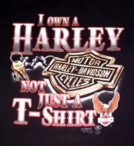 Vtg. 1988 Harley Davidson 3D Emblem Frankfurt Germany T Shirt "L" single stitch - Picture 1 of 23