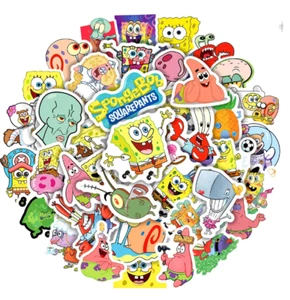 25 x SpongeBob Stickers- Window Kids Bedroom Books Laptop School Party Bags - Picture 1 of 22