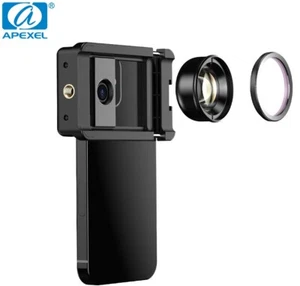 Objectif macro APEXEL 100mm objectif téléphone portable + filtre CPL pour iPhone / Samsung Galaxy - Photo 1 sur 9