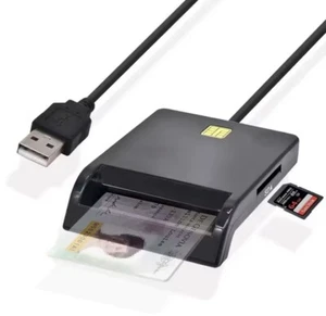 UTHAI X02 USB SIM lecteur de carte à puce pour carte bancaire IC/ID - Photo 1/6