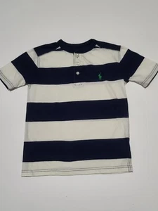 (#A1)Polo Ralph Lauren Boy's Blue/White Striped Tshirt Size  Kid's Sm 8 - Picture 1 of 6