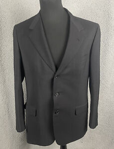 Brioni Palatino Pure Cashmere Sport Coat Mens 52R Black Adult Blazer Silk Jacket