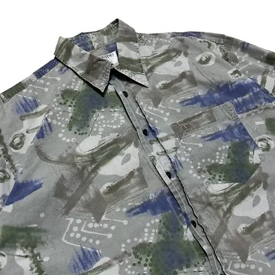 Valentino Chemises Abstract Long Sleeve Button Down Shirt Men’s Size 41 - Image 1 of 4